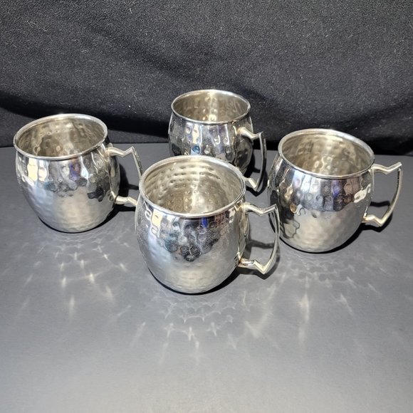 Moscow Mule Mugs Set of Four Silver, Never Used, NWOT - Picture 3 of 9
